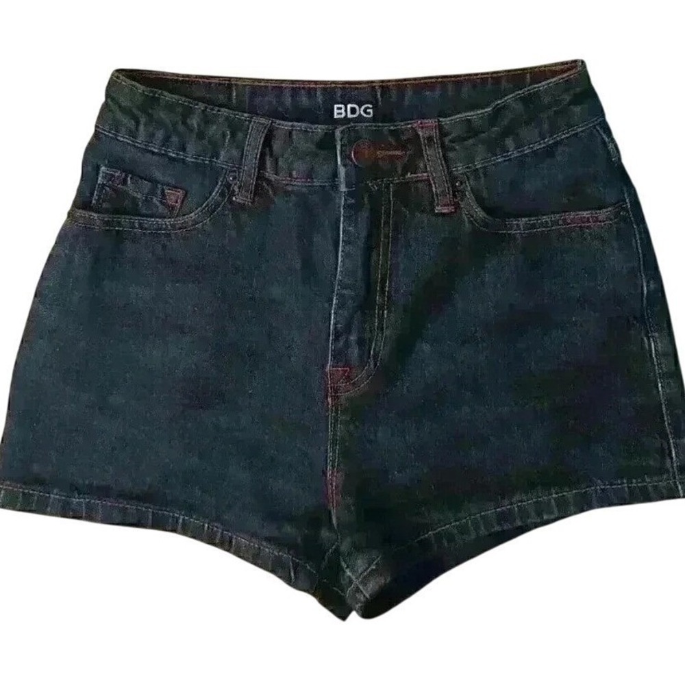 BDG Womens High Rise Erin 5 Pocket Shortie Denim Shorts Size 25/2 Dark Wash Blue